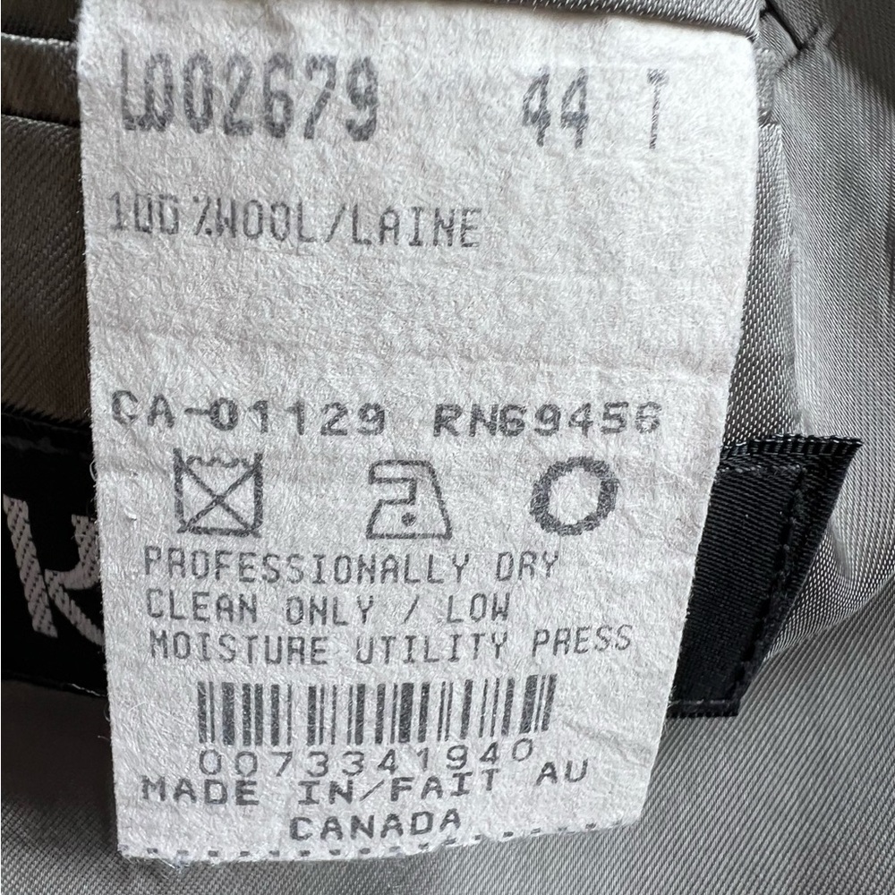 Men’s Kasper gray suit, 44, 38 x30, used - Picture 5 of 8